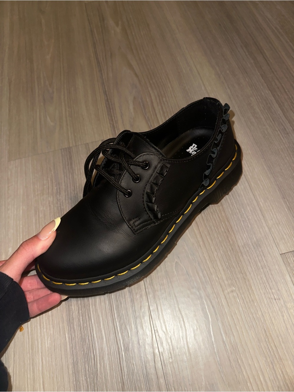 Dr. Martens 1461 Frill Oxford Shoes Black Women's US 6 - New, Discontinued